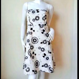 GAP strapless formal floral knee length dress 6